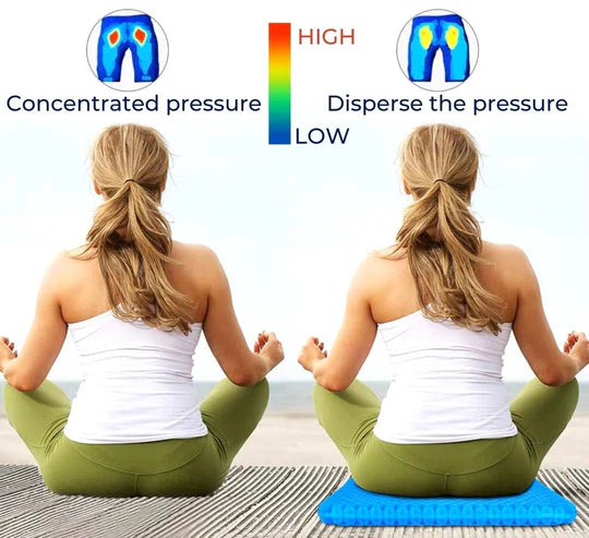 PressureFree Orthopaedic Gel Seat Cushion for Back Relief
