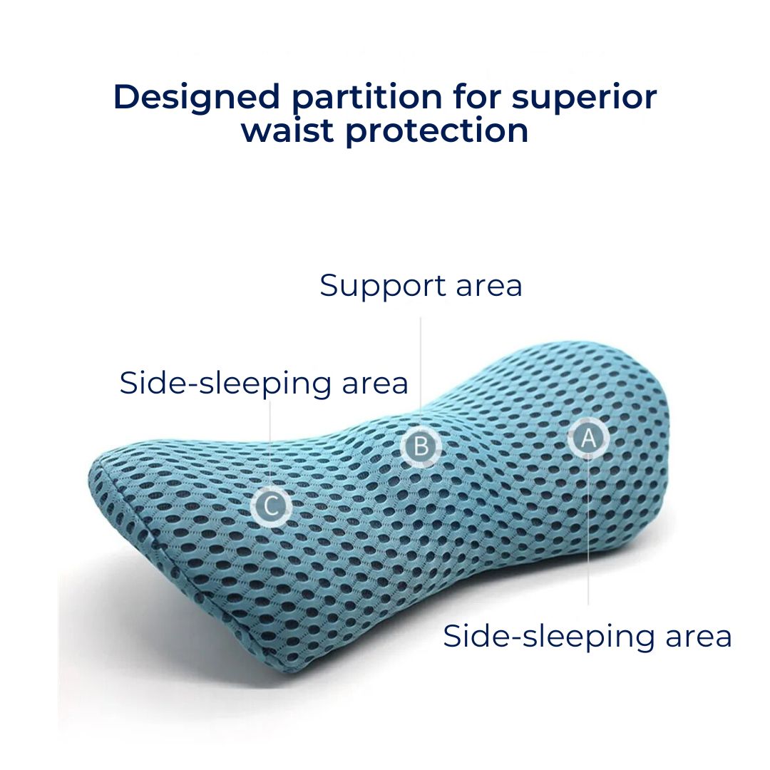 ComfortWave Lumbar Support Cushion | for Lower Back Pain Relief - Ergonomic Design for Office - Driving and Home Use Kalsten