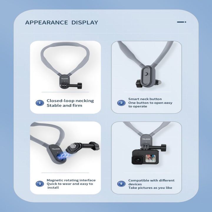 Magnetic Silicone Neck-Mounted Action Camera Accessories | Kalsten
