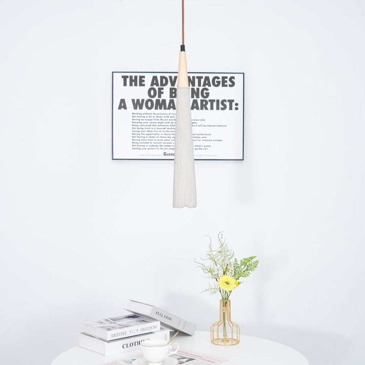 Concrete Pleated Drop light Pendant Lamp | Kalsten