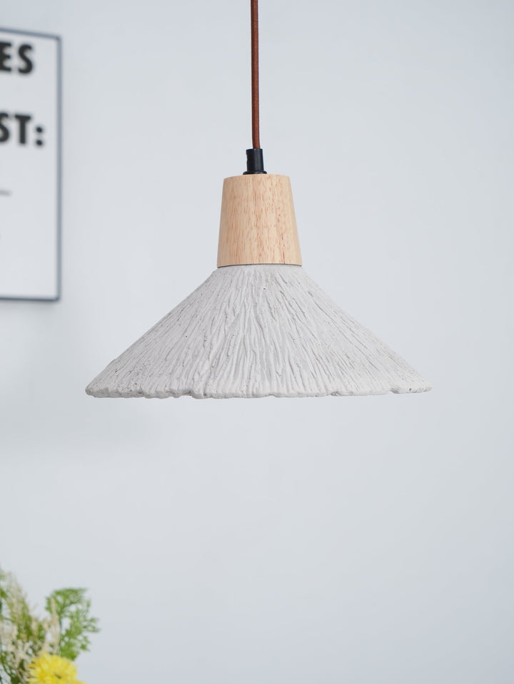 Concrete Pleated Drop light Pendant Lamp | Kalsten