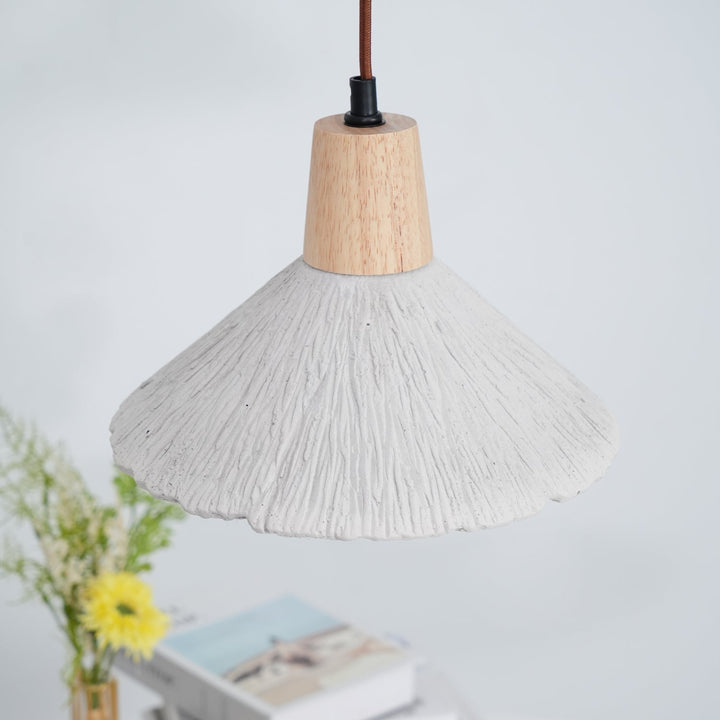 Concrete Pleated Drop light Pendant Lamp | Kalsten