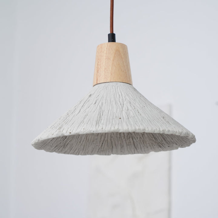 Concrete Pleated Drop light Pendant Lamp | Kalsten