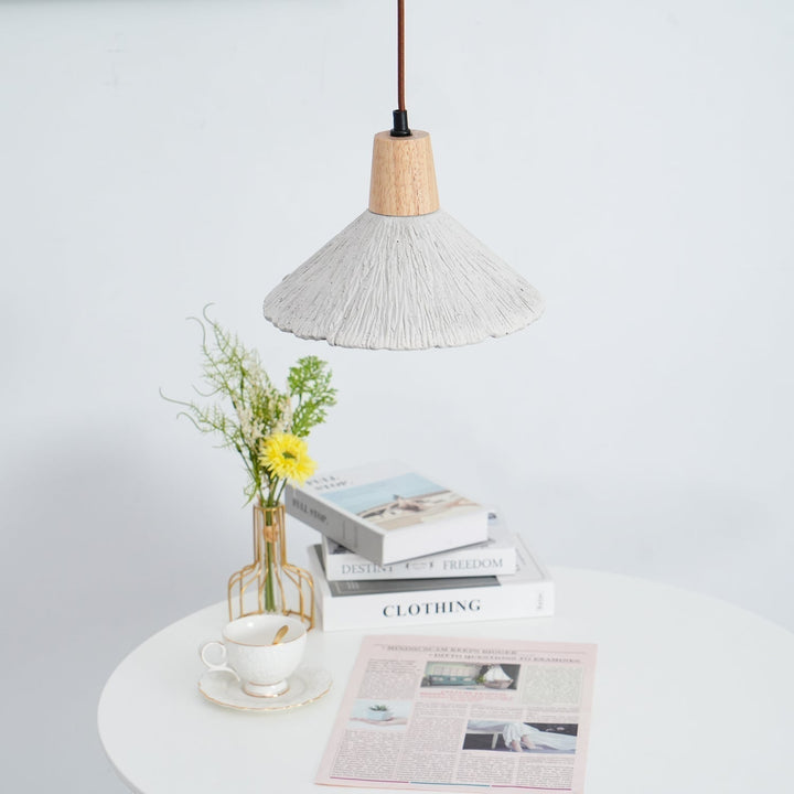 Concrete Pleated Drop light Pendant Lamp | Kalsten