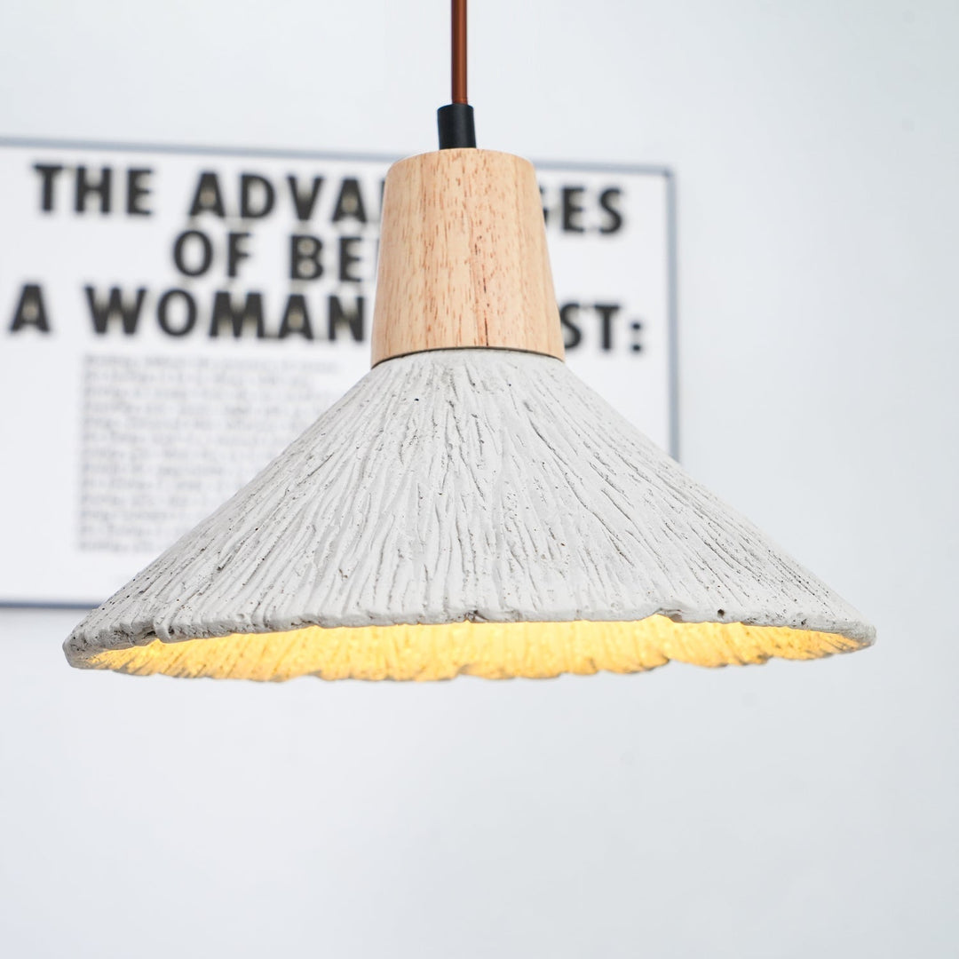 Concrete Pleated Drop light Pendant Lamp | Kalsten