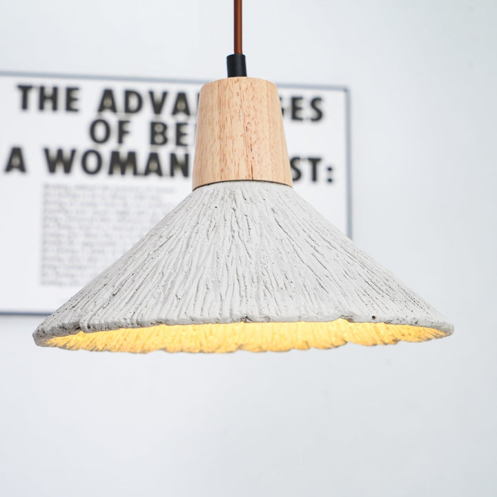 Concrete Pleated Drop light Pendant Lamp | Kalsten