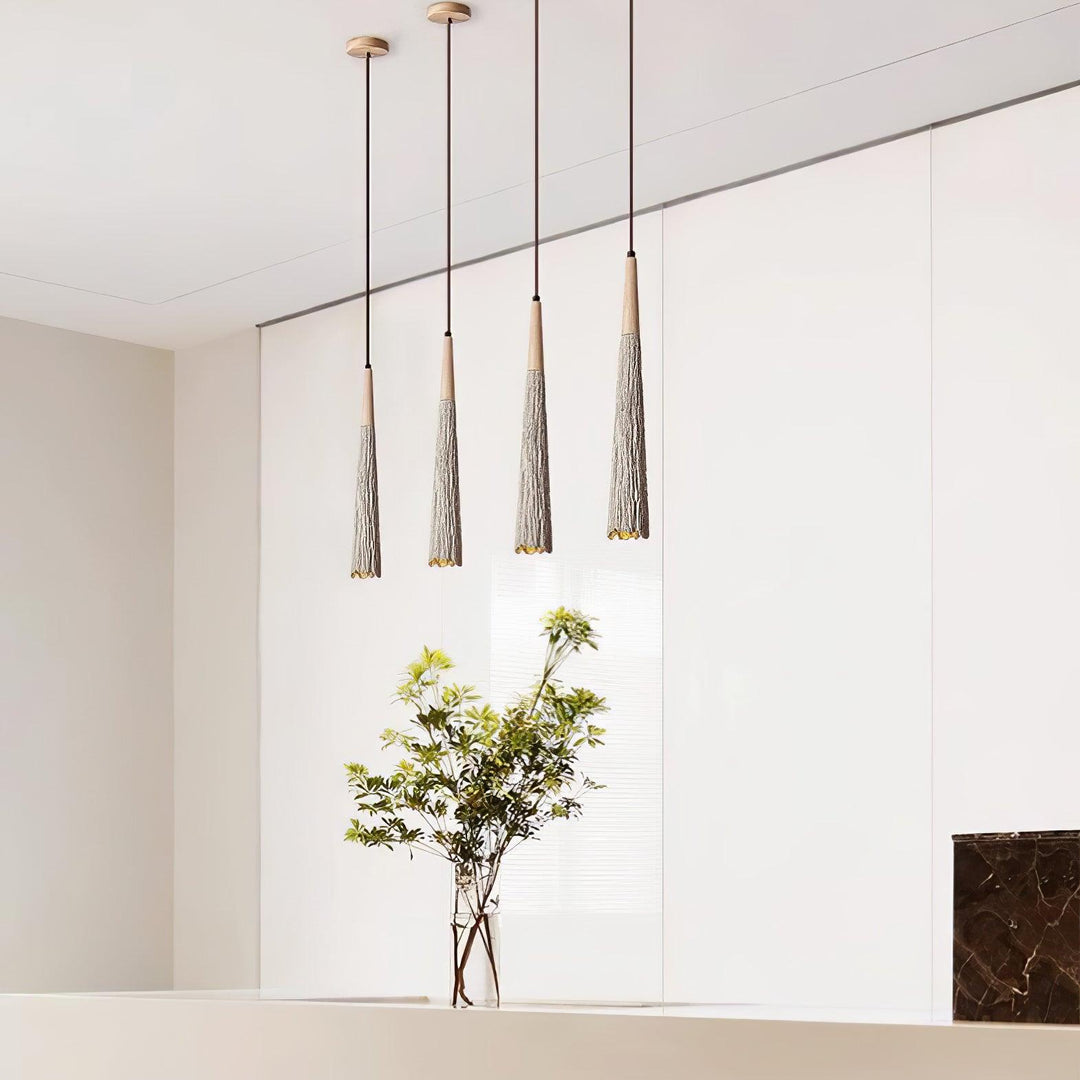 Concrete Pleated Drop light Pendant Lamp | Kalsten