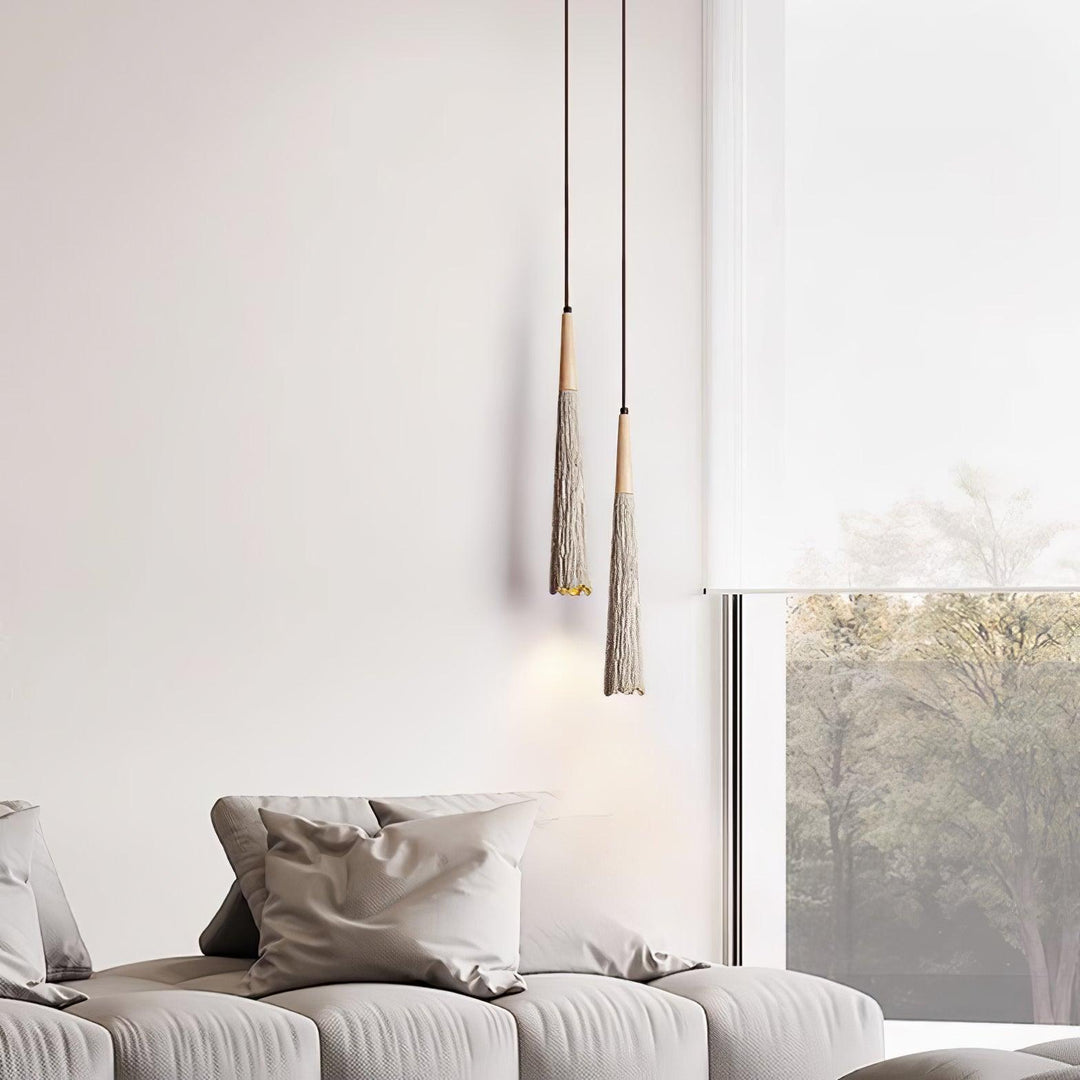 Concrete Pleated Drop light Pendant Lamp | Kalsten
