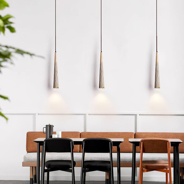 Concrete Pleated Drop light Pendant Lamp | Kalsten