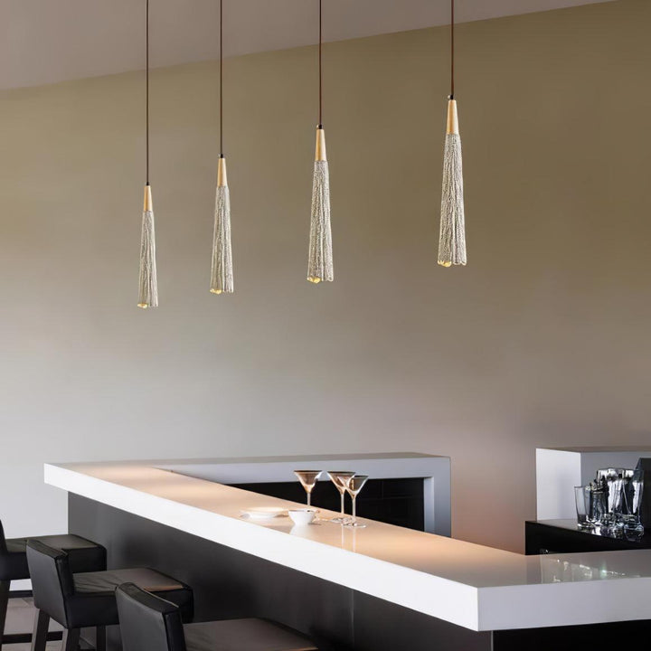 Concrete Pleated Drop light Pendant Lamp | Kalsten