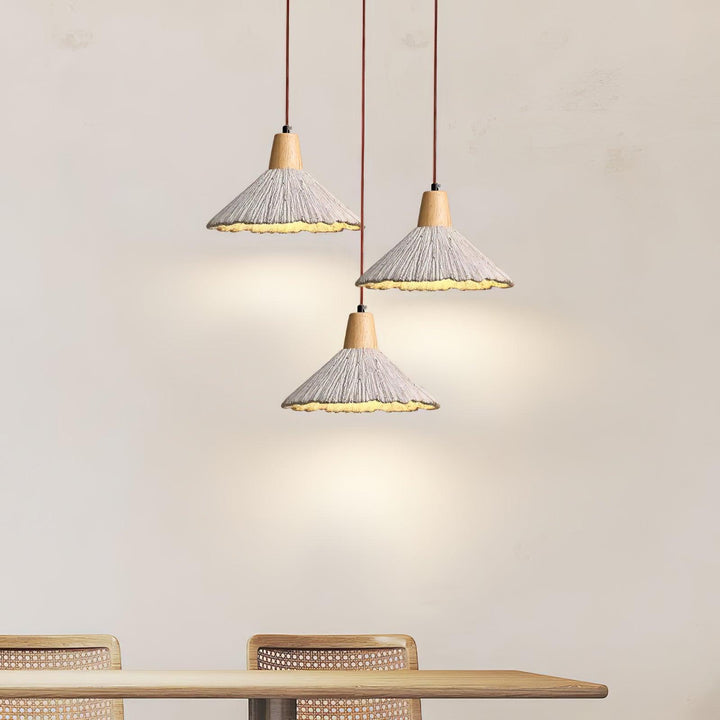 Concrete Pleated Drop light Pendant Lamp | Kalsten