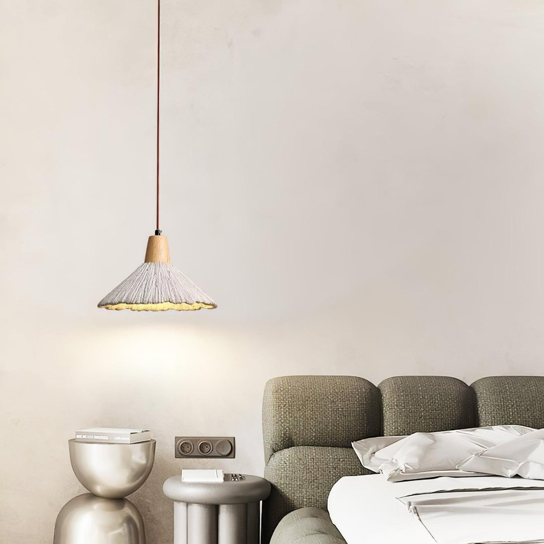 Concrete Pleated Drop light Pendant Lamp | Kalsten