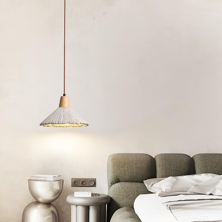 Concrete Pleated Drop light Pendant Lamp | Kalsten