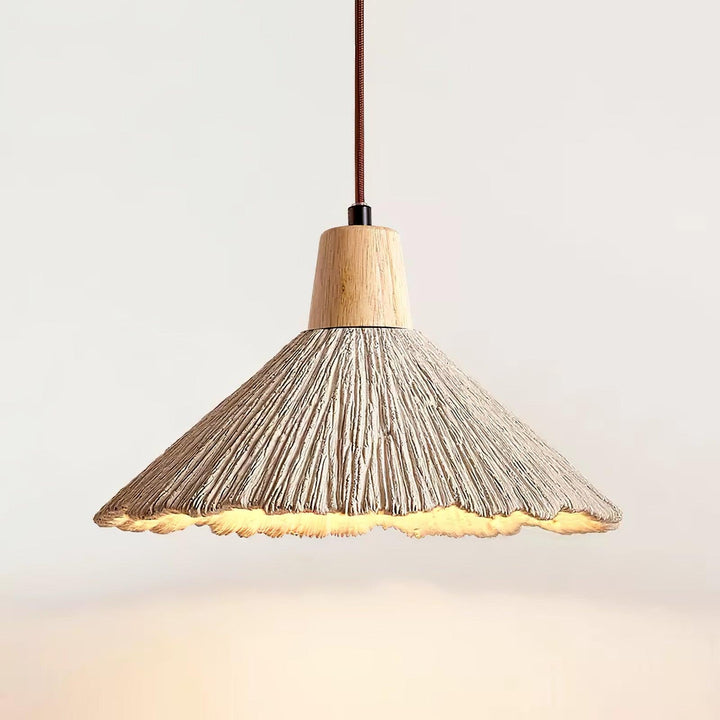 Concrete Pleated Drop light Pendant Lamp | Kalsten
