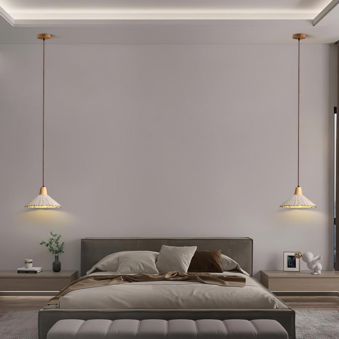 Concrete Pleated Drop light Pendant Lamp | Kalsten