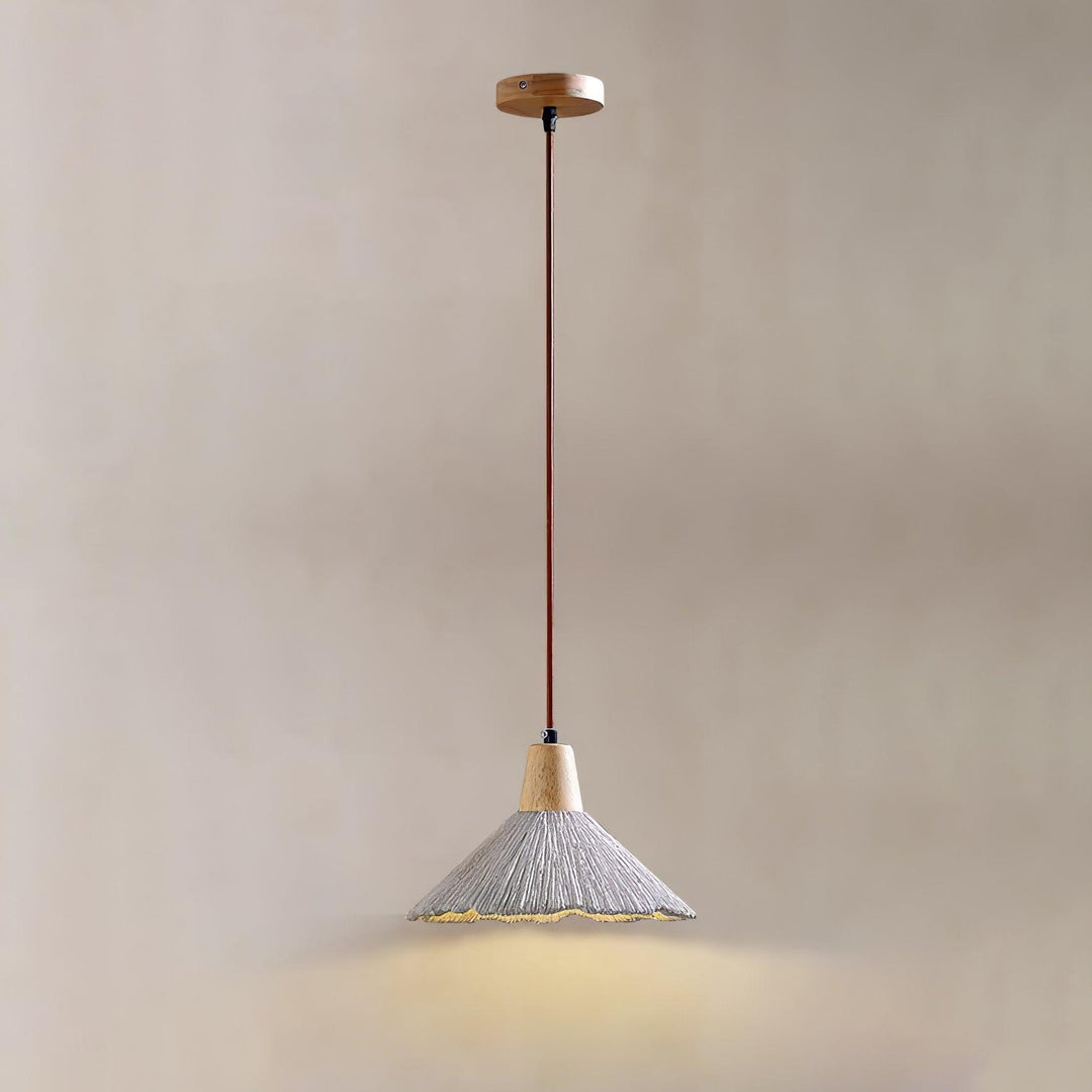 Concrete Pleated Drop light Pendant Lamp | Kalsten
