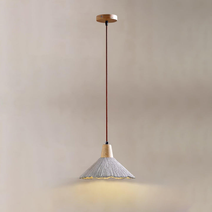 Concrete Pleated Drop light Pendant Lamp | Kalsten