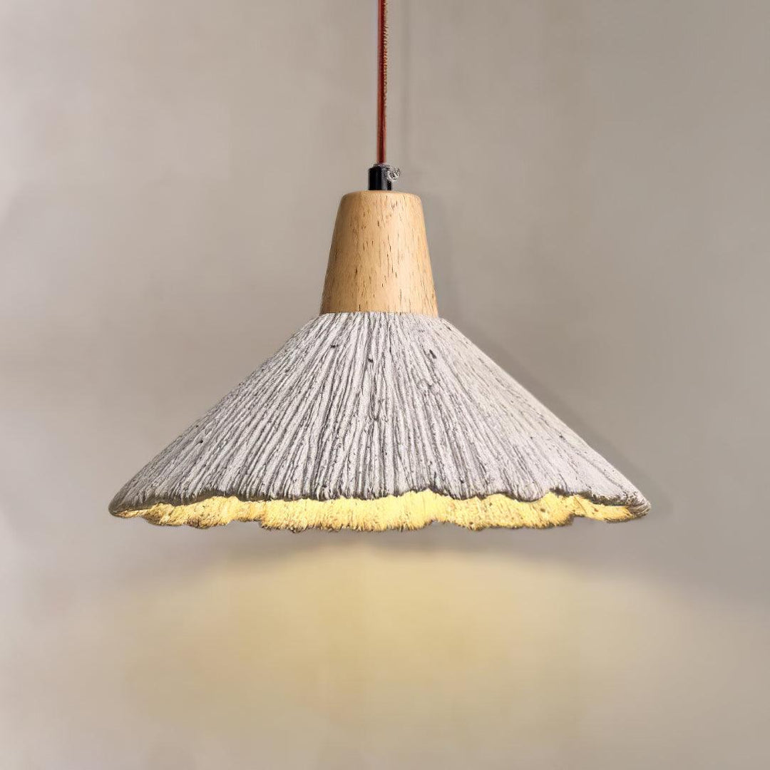 Concrete Pleated Drop light Pendant Lamp | Kalsten