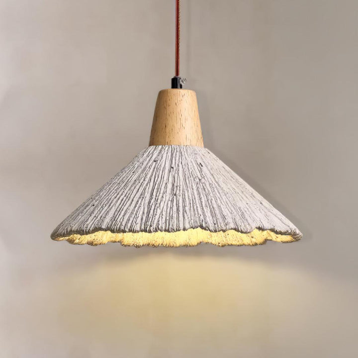 Concrete Pleated Drop light Pendant Lamp | Kalsten