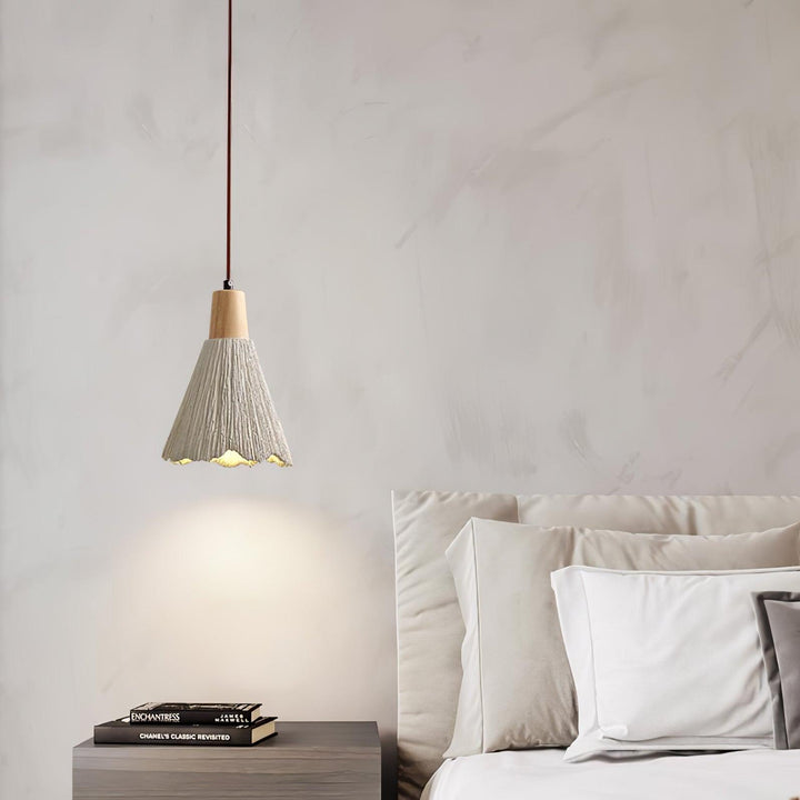 Concrete Pleated Drop light Pendant Lamp | Kalsten
