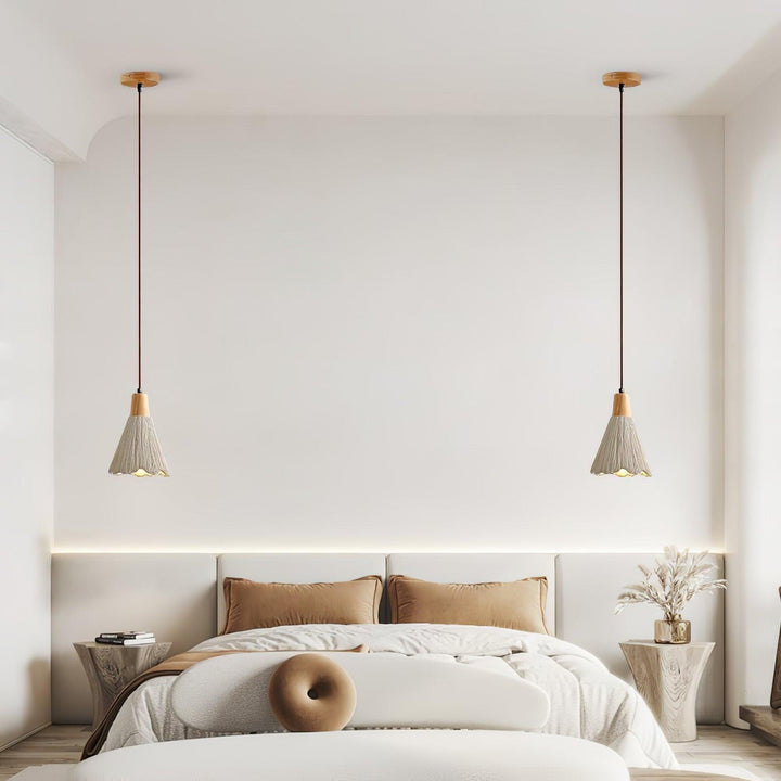 Concrete Pleated Drop light Pendant Lamp | Kalsten