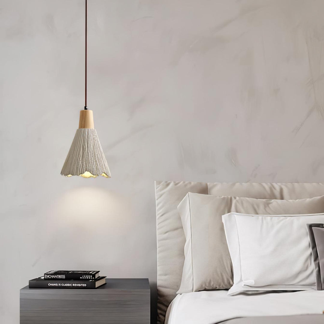 Concrete Pleated Drop light Pendant Lamp | Kalsten