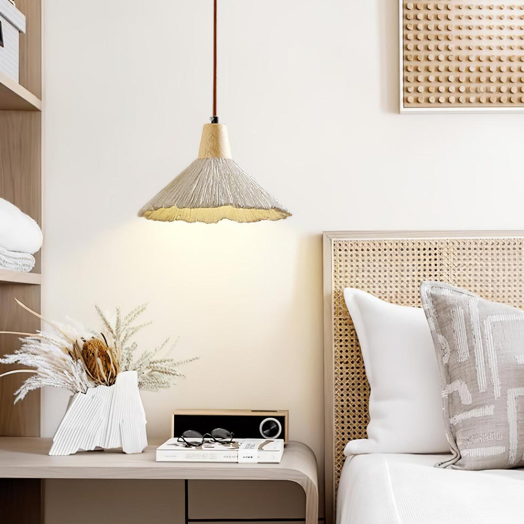 Concrete Pleated Drop light Pendant Lamp | Kalsten