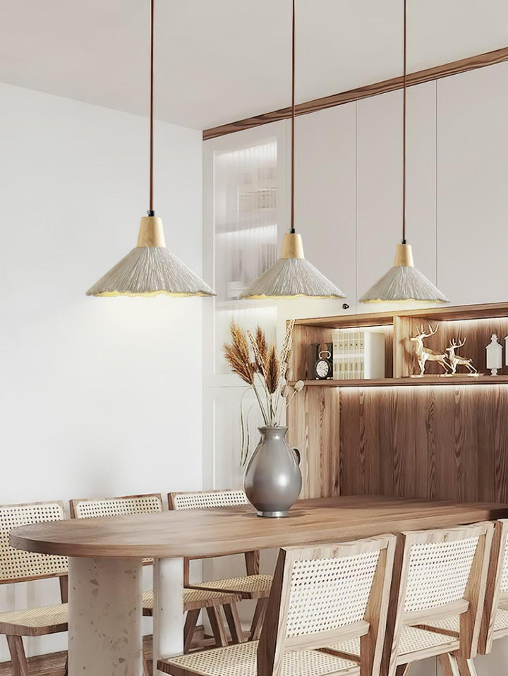 Concrete Pleated Drop light Pendant Lamp | Kalsten