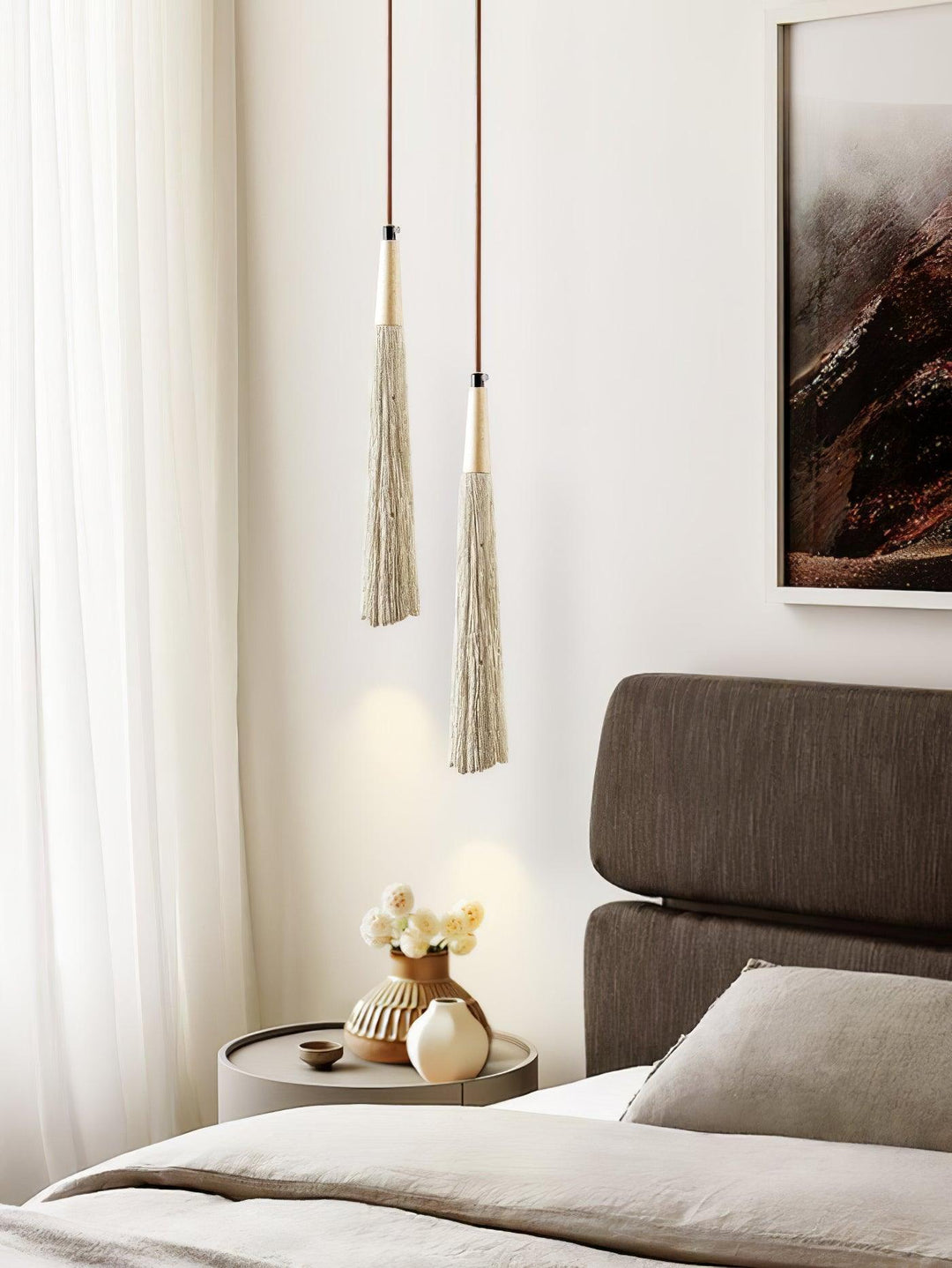 Concrete Pleated Drop light Pendant Lamp | Kalsten