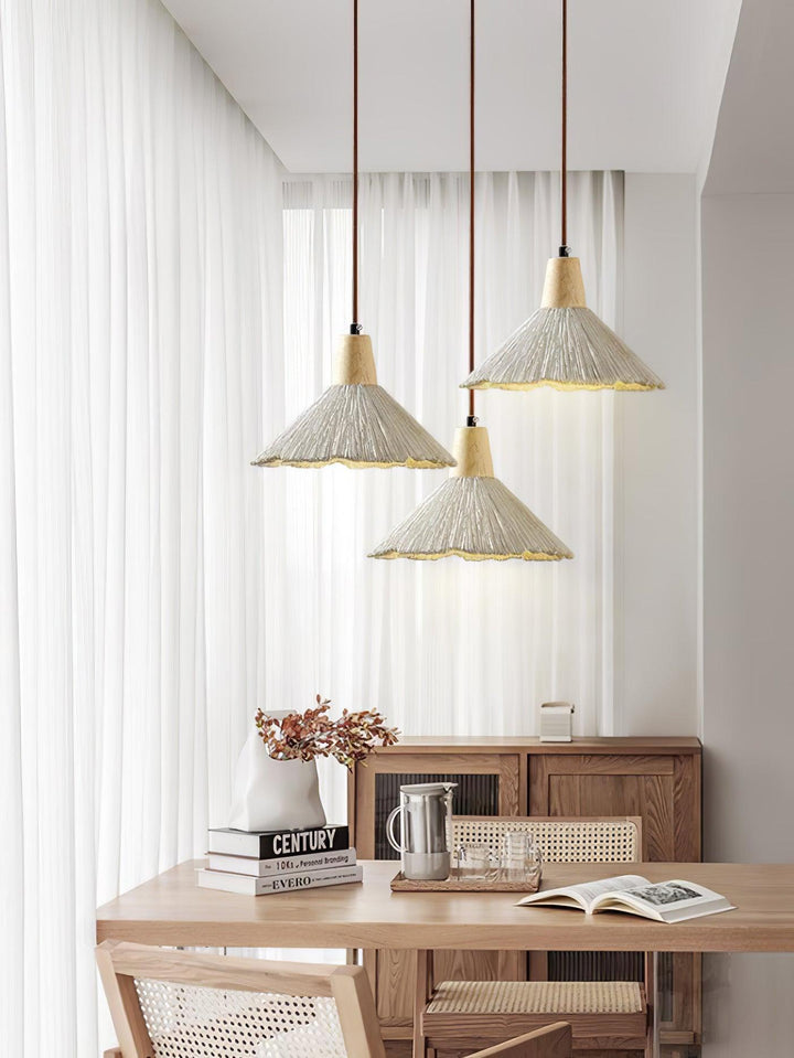 Concrete Pleated Drop light Pendant Lamp | Kalsten