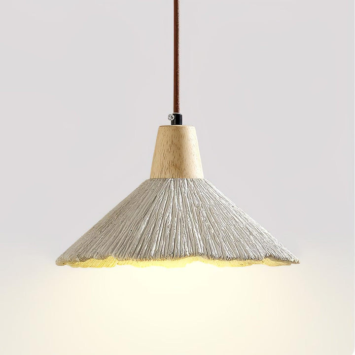 Concrete Pleated Drop light Pendant Lamp | Kalsten