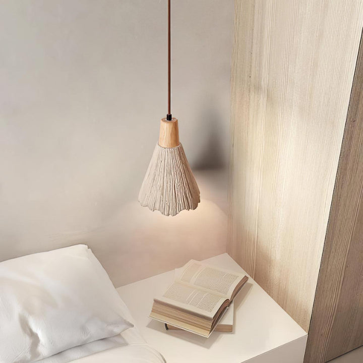Concrete Pleated Drop light Pendant Lamp | Kalsten