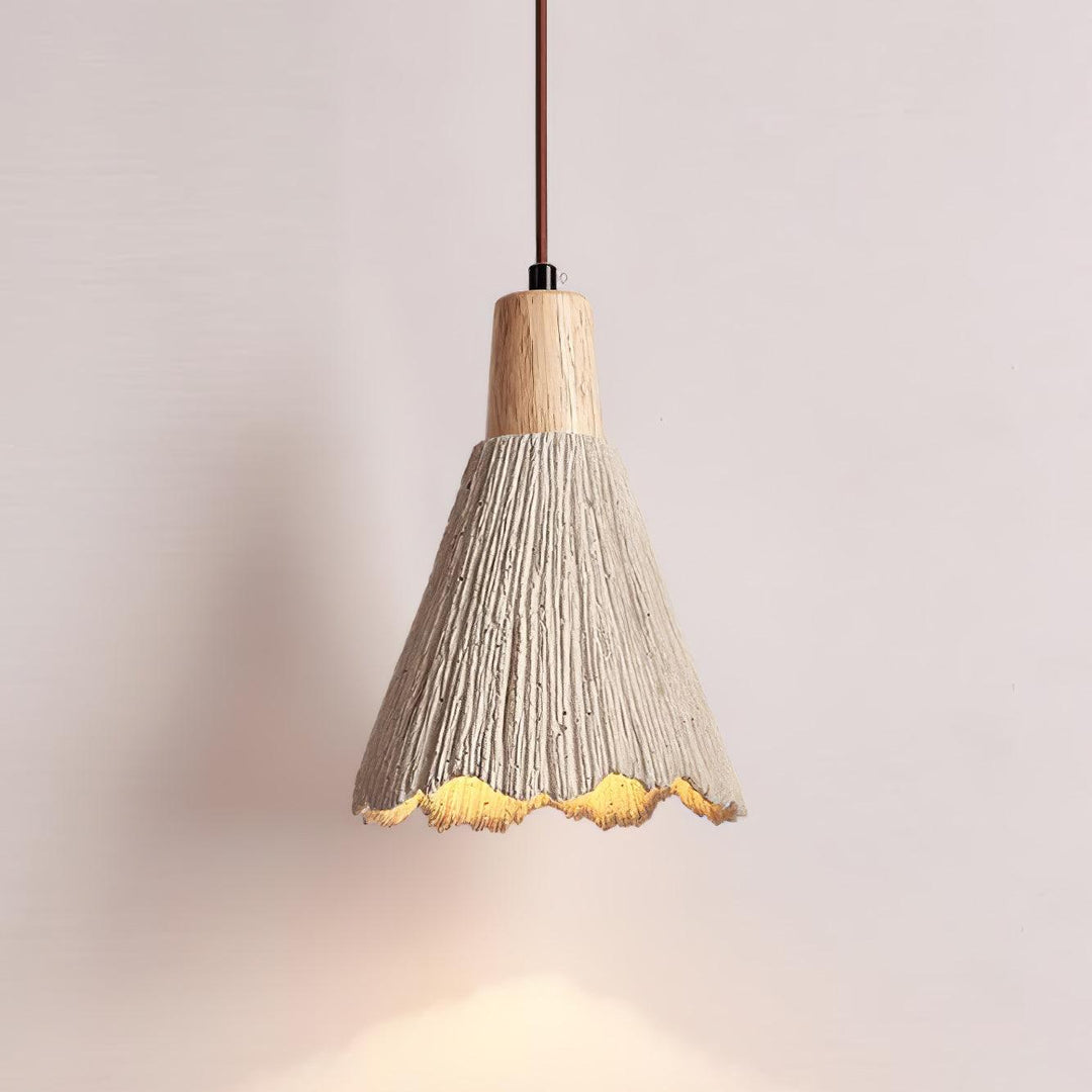 Concrete Pleated Drop light Pendant Lamp | Kalsten