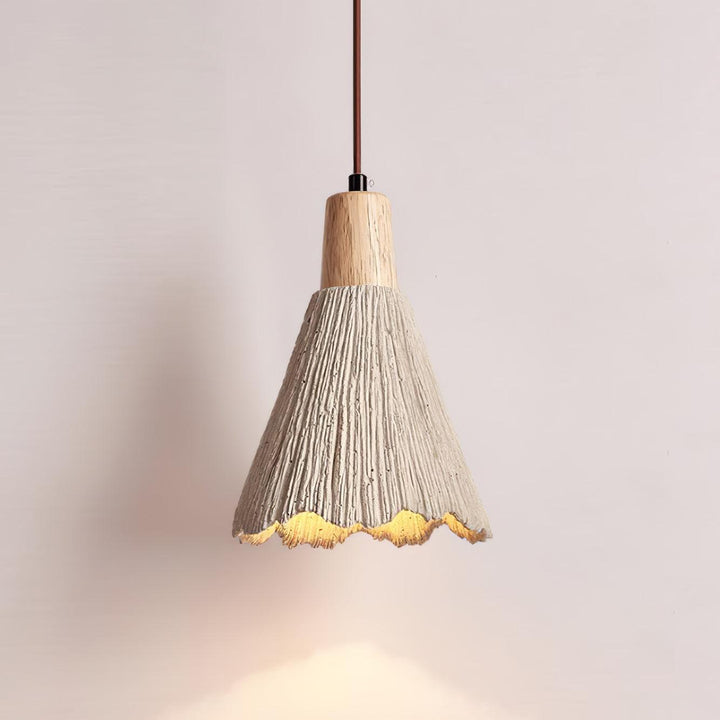 Concrete Pleated Drop light Pendant Lamp | Kalsten