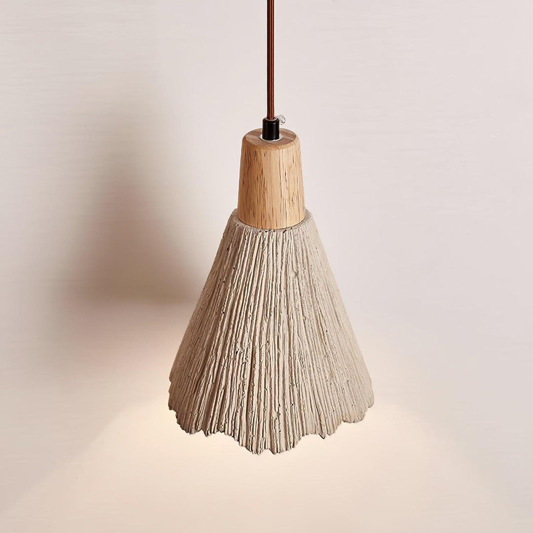 Concrete Pleated Drop light Pendant Lamp | Kalsten