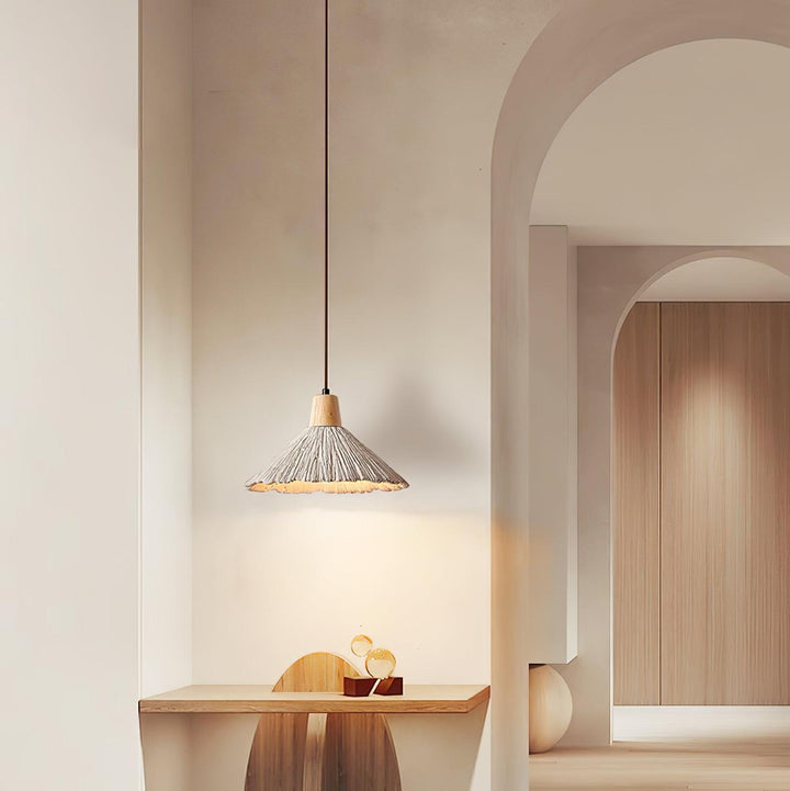 Concrete Pleated Drop light Pendant Lamp | Kalsten