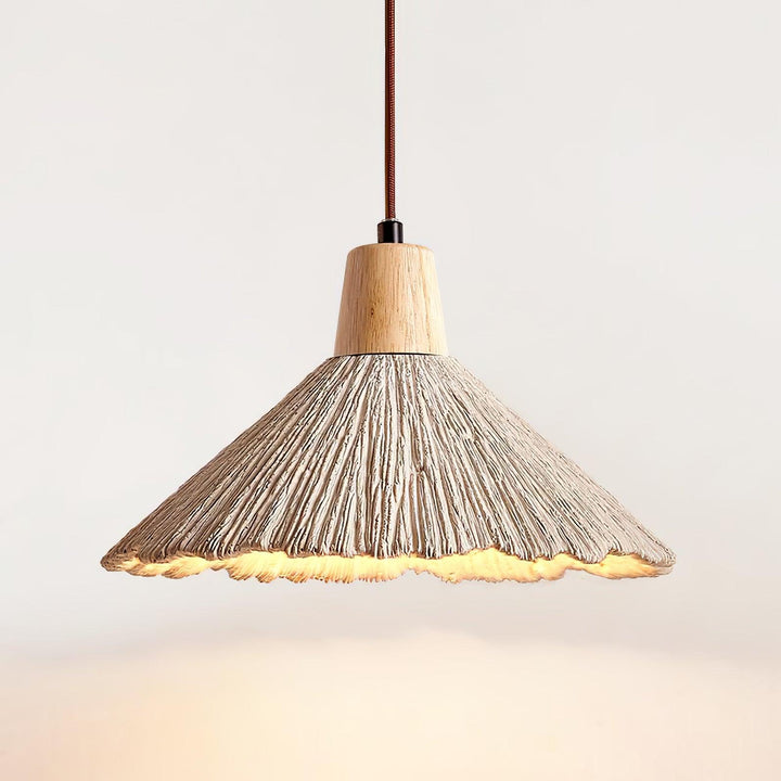 Concrete Pleated Drop light Pendant Lamp | Kalsten