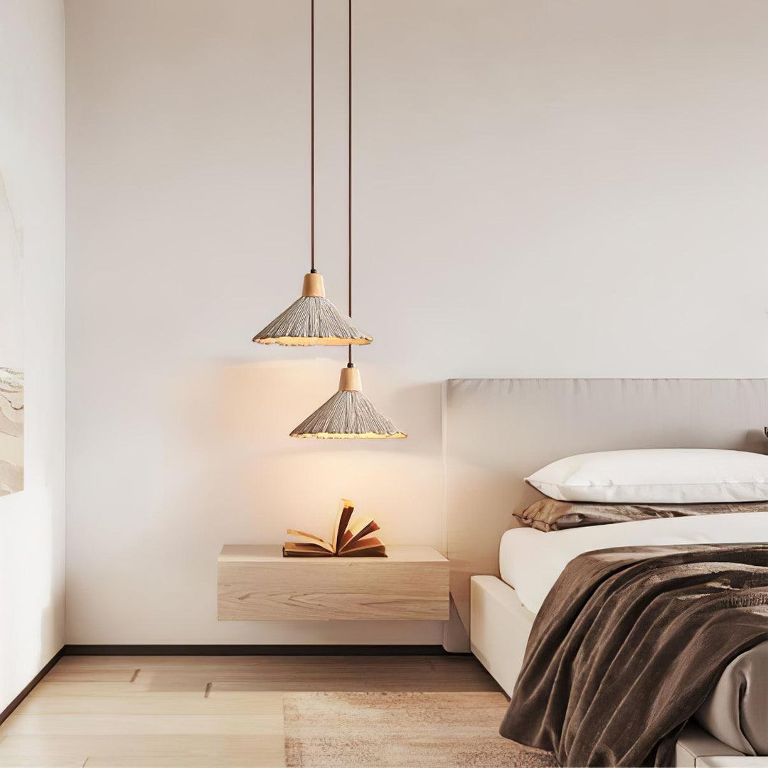 Concrete Pleated Drop light Pendant Lamp | Kalsten
