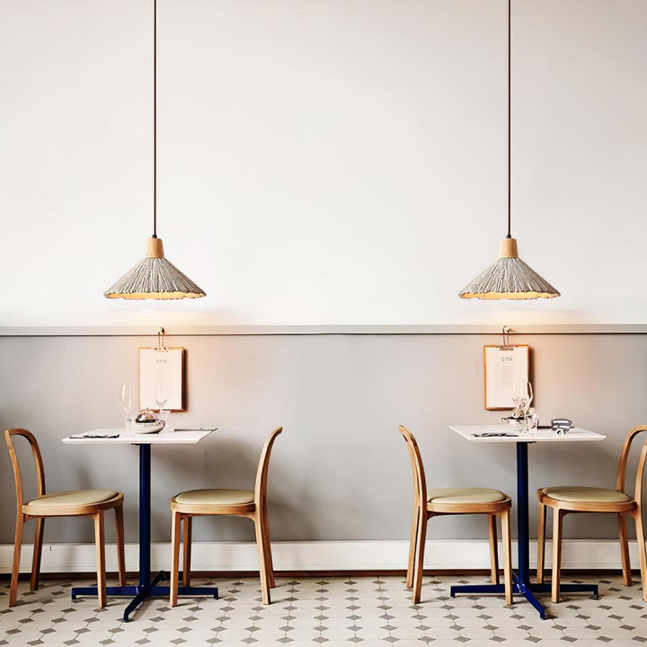 Concrete Pleated Drop light Pendant Lamp | Kalsten