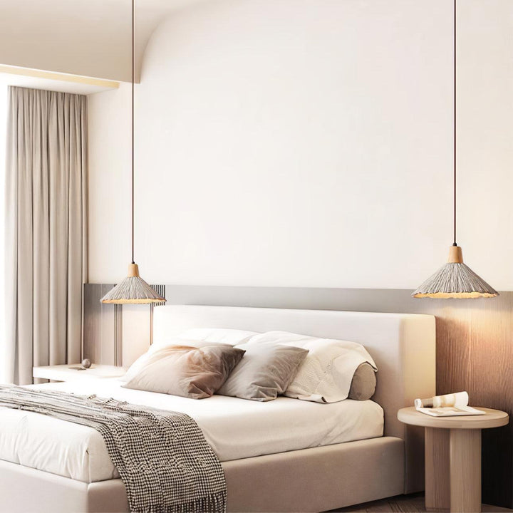 Concrete Pleated Drop light Pendant Lamp | Kalsten