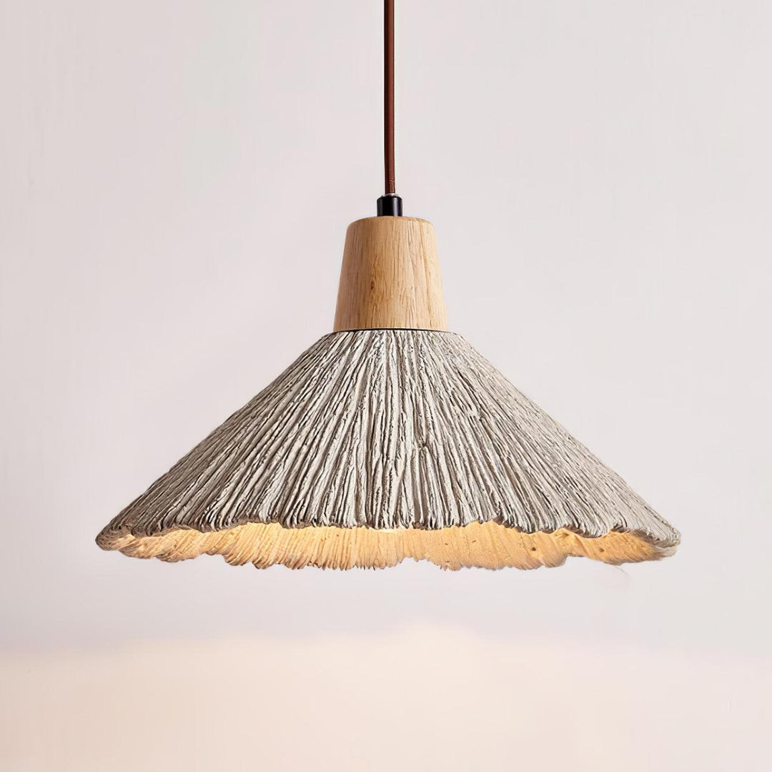 Concrete Pleated Drop light Pendant Lamp | Kalsten