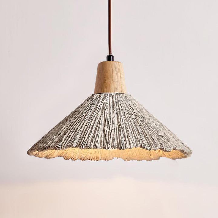 Concrete Pleated Drop light Pendant Lamp | Kalsten
