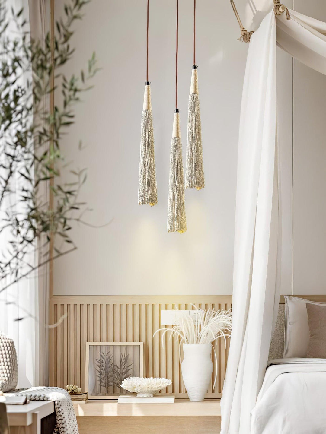 Concrete Pleated Drop light Pendant Lamp | Kalsten