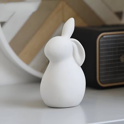 BowLift | ConeyBliss Minimalist Ceramic Bunny – Elegant White Easter Rabbit Figurine Decor