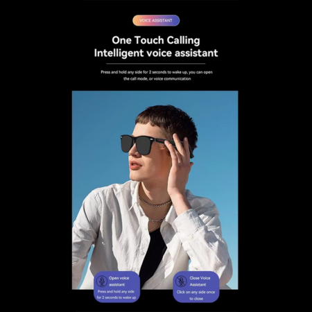 Kalsten | Smart Audio Sunglasses with Touch Control, AI Voice Assistant, and UV Protection