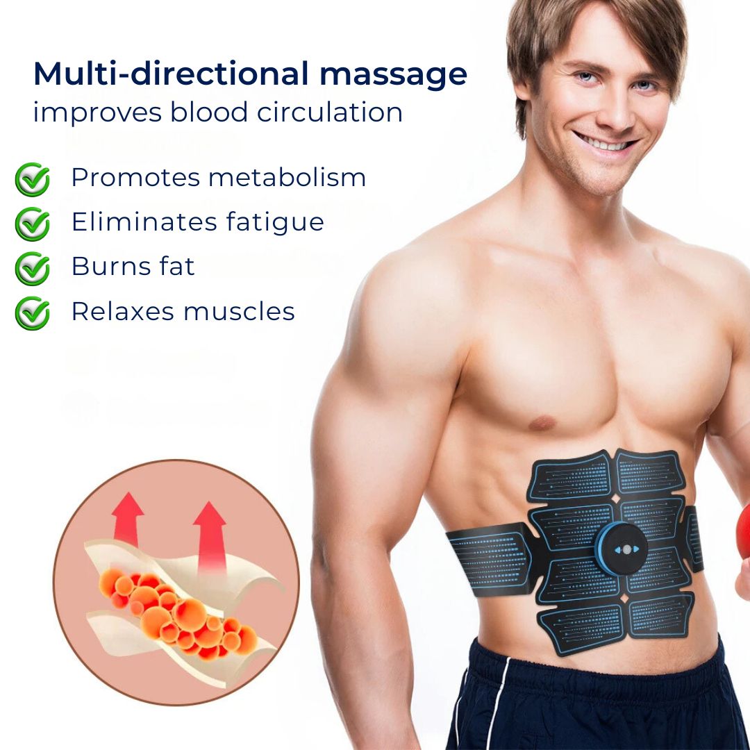 CorePulse Abdominal Electrical Muscle Stimulator | Belt for Muscle Toning - Belly Fat Loss - Post-Workout Recovery and Pain Relief Bowlift