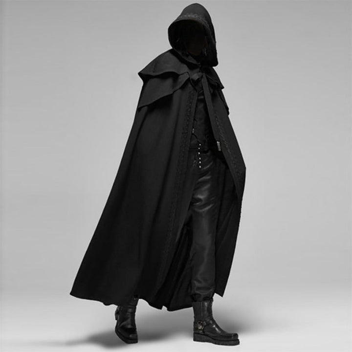 Kalsten | Unisex Hooded Cloak | Gothic Velvet Cape | Black