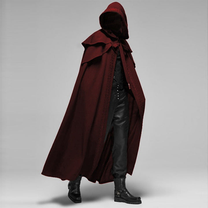 Kalsten | Unisex Hooded Cloak | Gothic Velvet Cape | Black