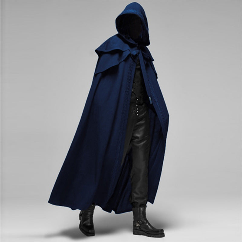Kalsten | Unisex Hooded Cloak | Gothic Velvet Cape | Black