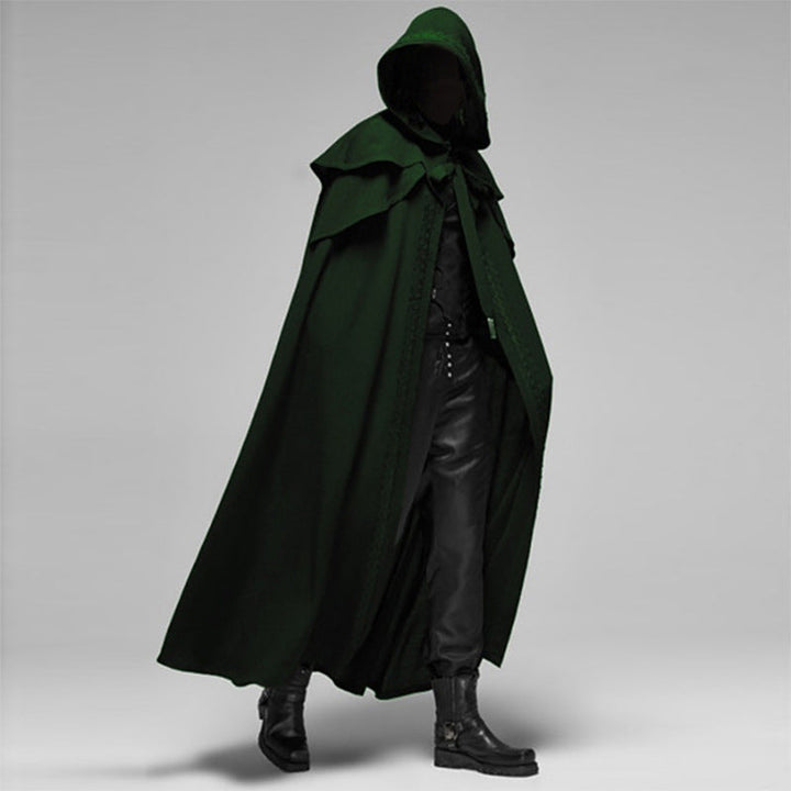 Kalsten | Unisex Hooded Cloak | Gothic Velvet Cape | Black